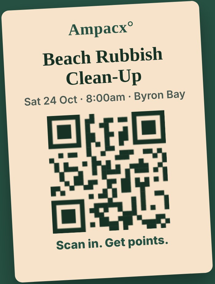 Sample QR poster for an event